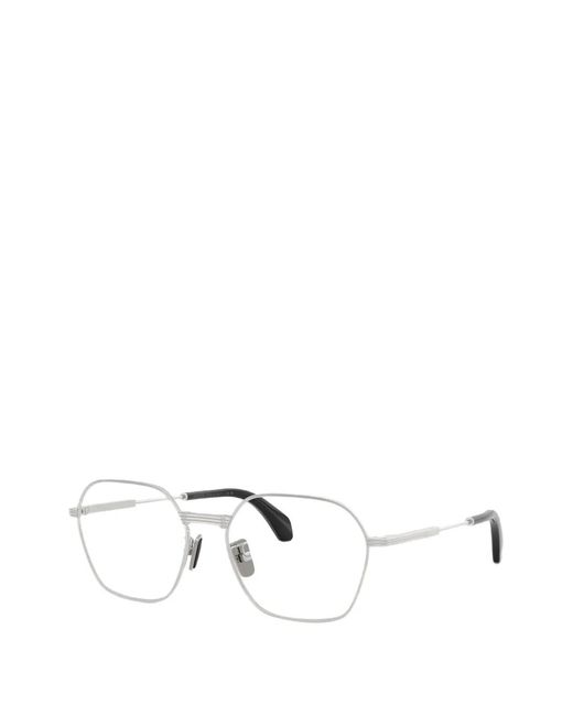 Moncler White Geometric-Frame Glasses