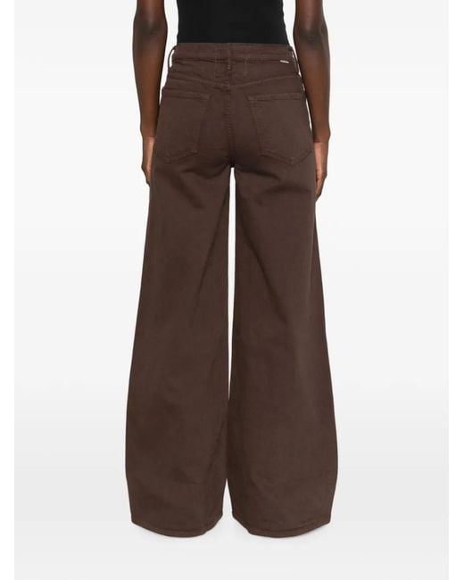 Mother Brown The Undercover Sneak Wide-Leg Jeans