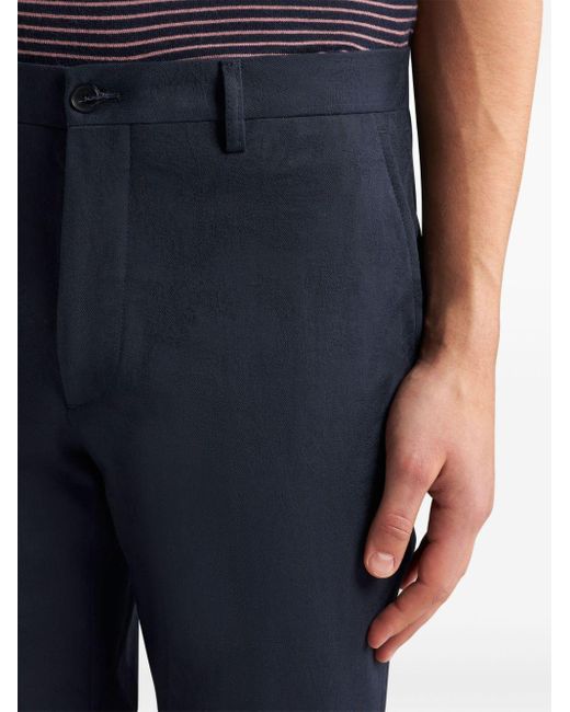 Pantalones slim de talle medio Etro de hombre de color Blue