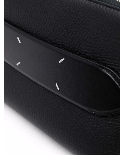 メンズ Maison Margiela 5ac レザーショルダーバッグ Black