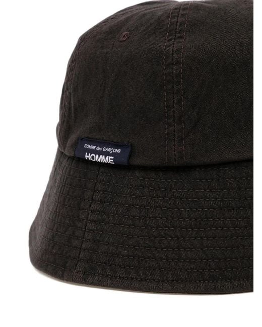 Comme des Garçons Black Logo-Patch Bucket Hat for men