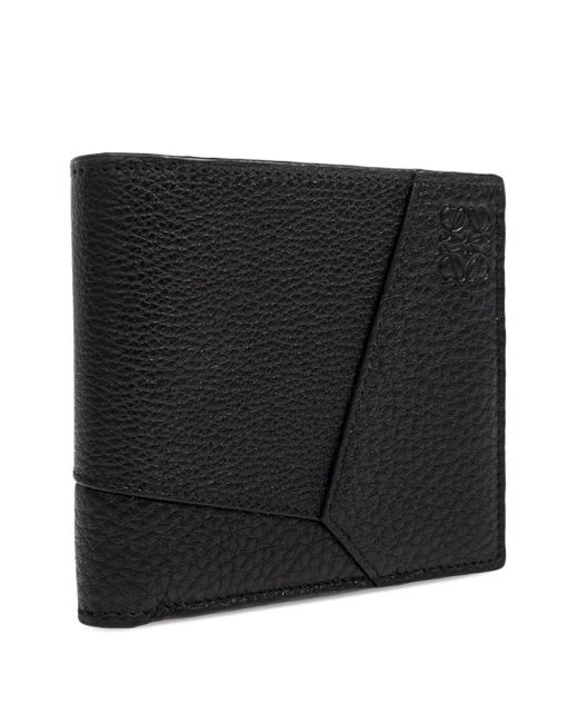 Loewe Black Embossed-Logo Panelled Leather Wallet for men