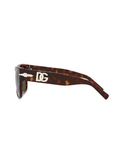 Persol Brown Tortoiseshell Rectangle-Frame Sunglasses for men
