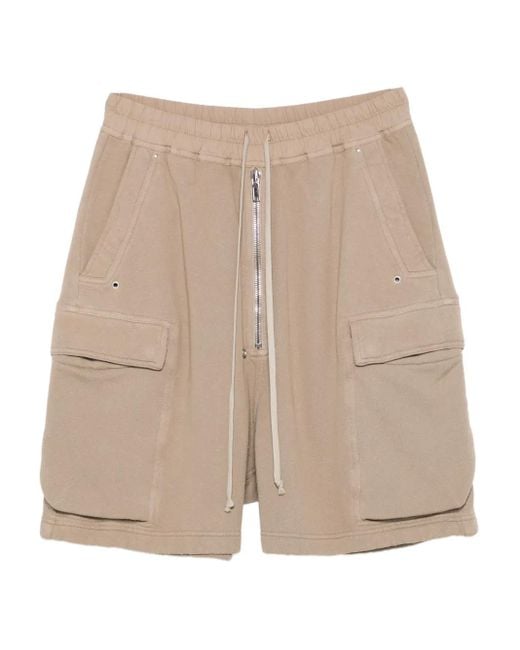 Rick Owens Natural Cargobela Cargo Shorts for men