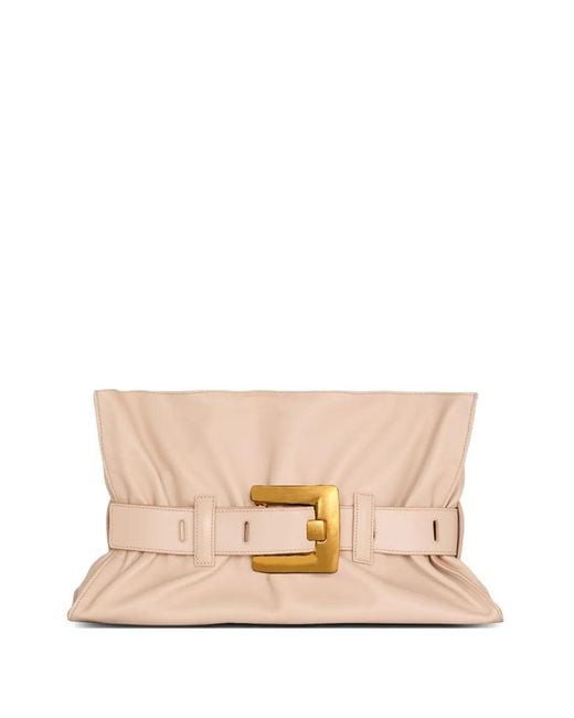 Balmain Natural Calfskin Anthem Medium Bag