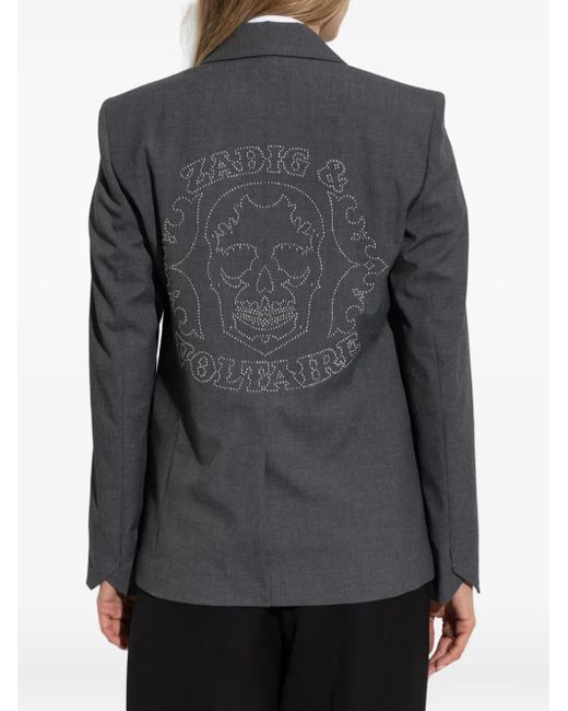 Zadig & Voltaire Gray Vavy Tailored Blazer