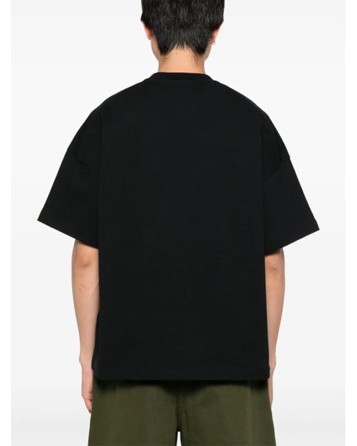 Jil Sander Black Logo-Print T-Shirt for men
