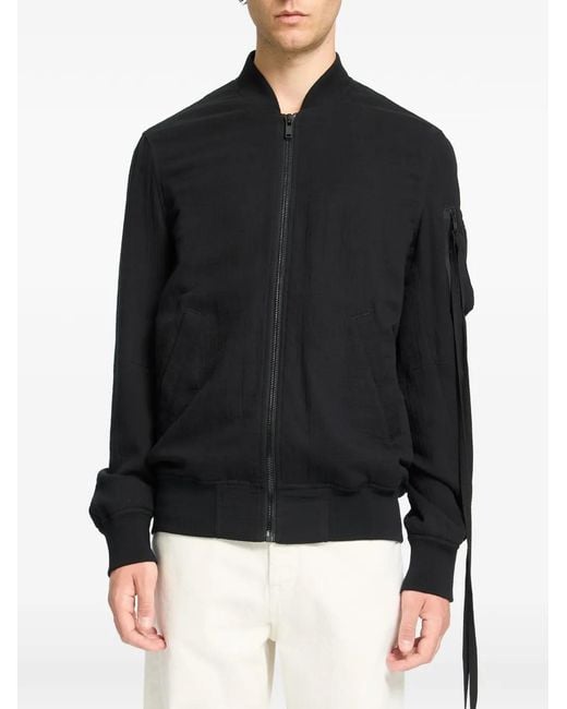 Ann Demeulemeester Double Gauze Bomberjack in het Black voor heren