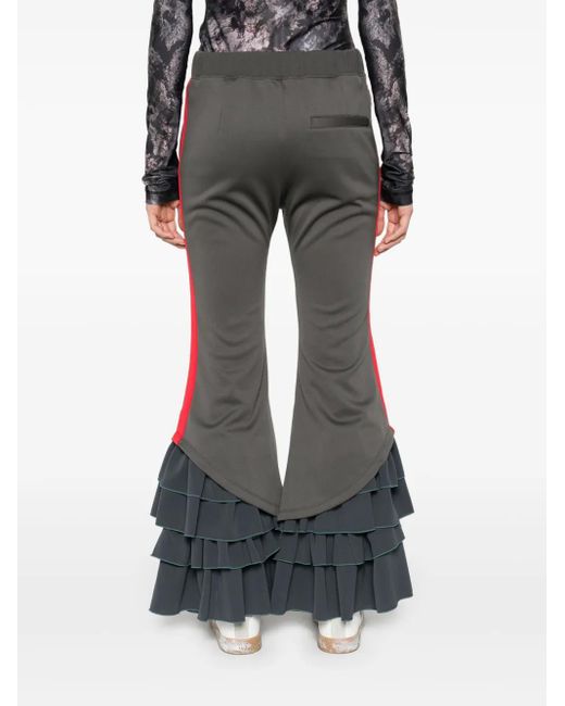 Facetasm Gray Ruffled Track Pants