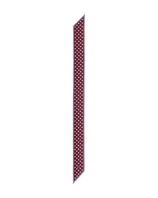 Miu Miu Red Polka Dot-Print Twill Scarf