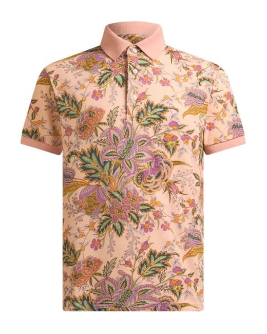 Etro Poloshirt Mit Print in Pink für Herren