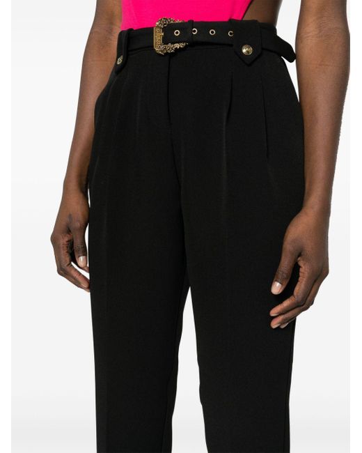 Versace Black Tapered-Hose mit Gürtel