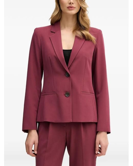 Sisley Red Notched-Lapels Blazer
