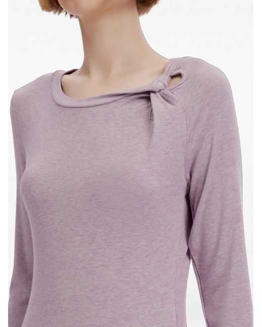 B+ AB Purple Knot-Detail Long-Sleeve T-Shirt