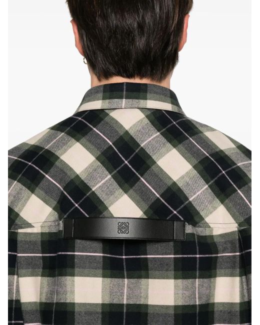 メンズ Loewe チェック シャツ Multicolor