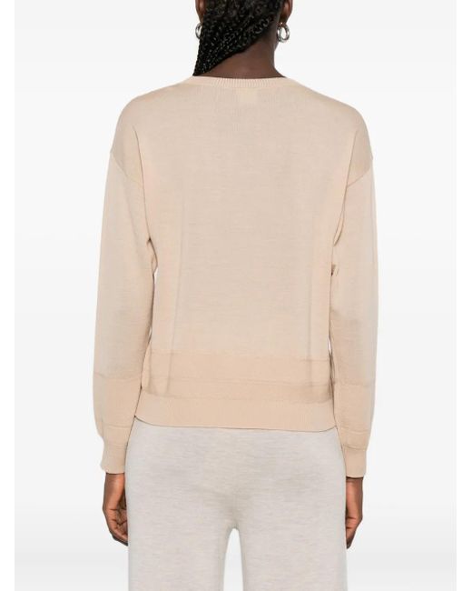 Eleventy Natural Round-Neck Sweater