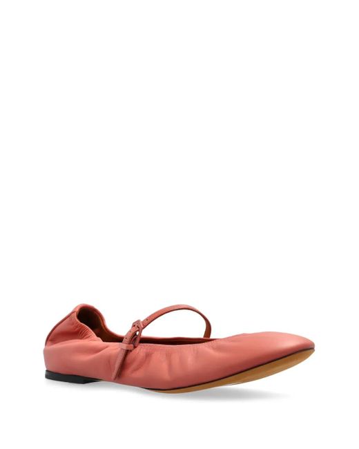 Lanvin Red Flat Shoes