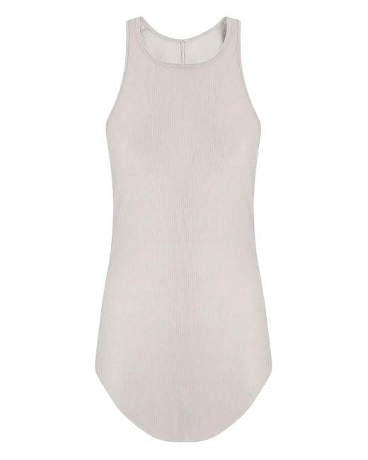 Top con cuello redondo Rick Owens de color White