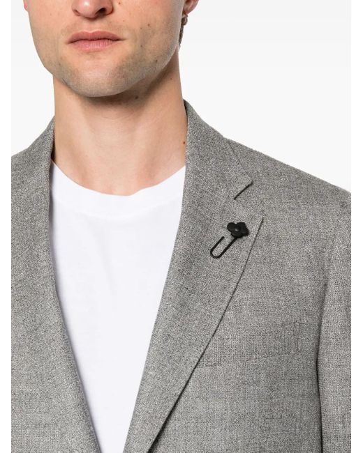 Lardini Gray Special Single-Breasted Blazer for men