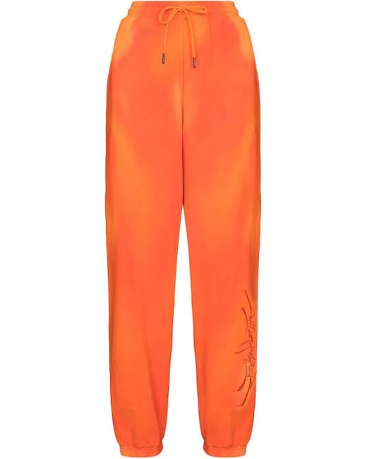 Daily Paper Orange Pantalon De Jogging À Imprimé Tie Dye