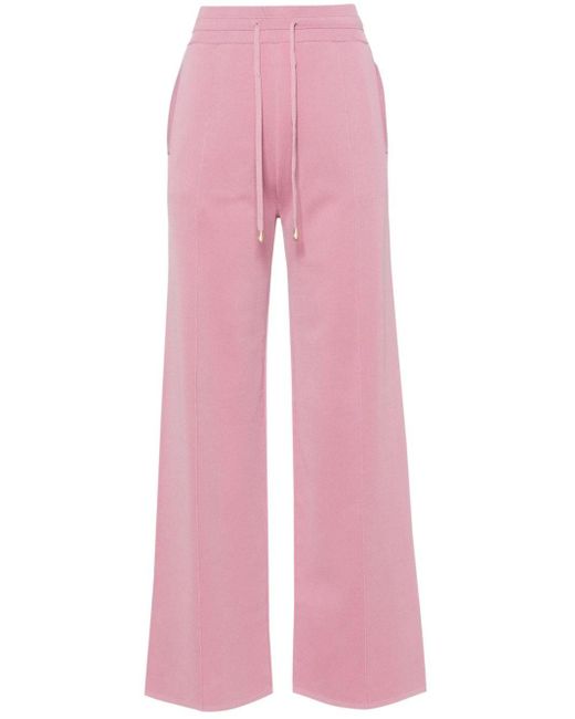 Pinko Pink Drawstring-wais Knitted Trousers