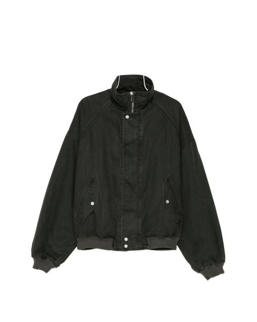 Juun.J Black Long-Sleeve Denim Jacket for men