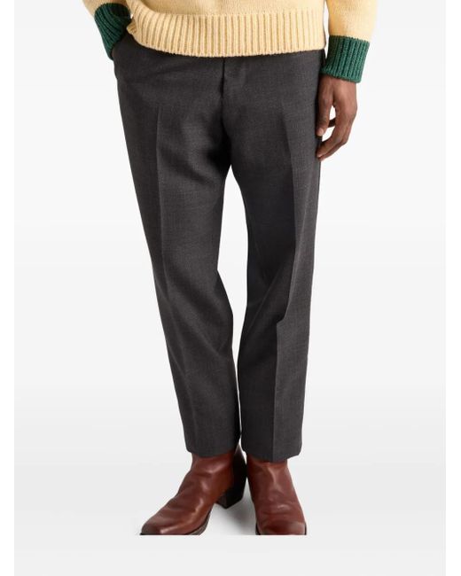 Prada Gray Wool Pants for men