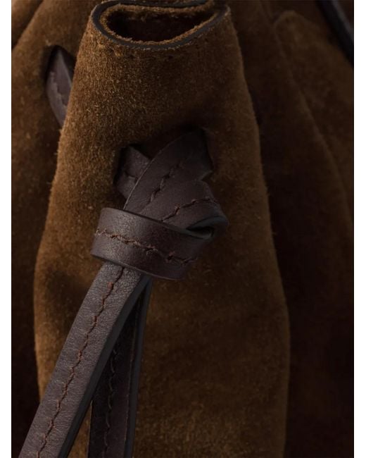 Prada Brown Large Carry Suede Tote Bag