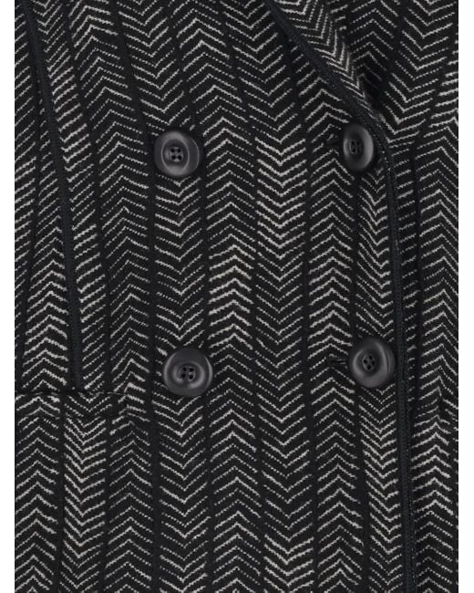 Giorgio Armani Black Double-Breasted Blazer