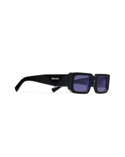 Prada Blue Symbole Rectangle-Frame Sunglasses for men