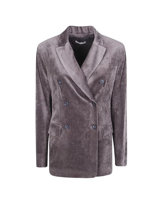 Antonelli Ribfluwelen Blazer in het Purple