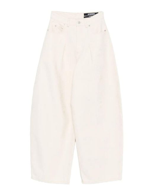 Pantalones Ovalo Jacquemus de color White