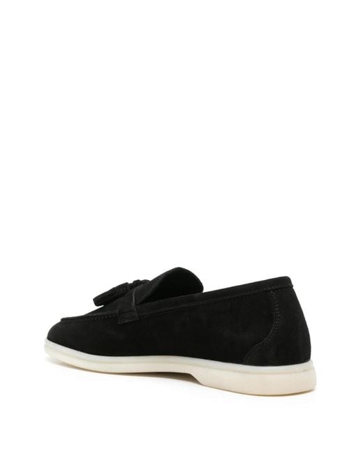 Scarosso Black Leandra Suede Loafers