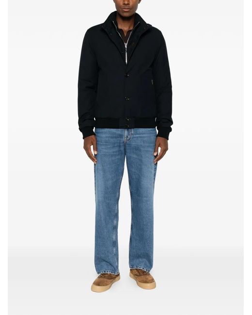 Moorer Blue Janson Bomber Jacket for men