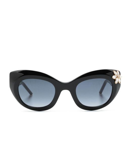 Carolina Herrera Blue Cat-eye Gradient Sunglasses