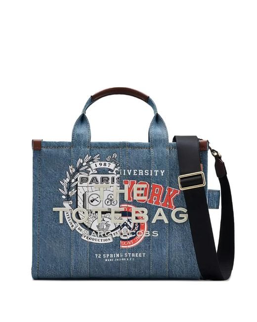 Marc Jacobs Blue X A.P.C Graphic-Print Tote Bag