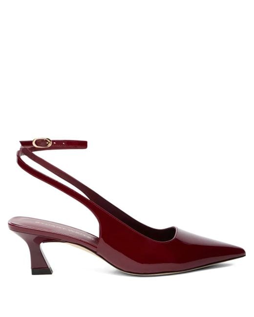 Stuart Weitzman Red 50Mm Vinnie Heeled Pumps