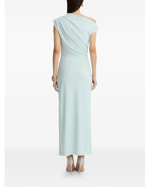 Oscar de la Renta Green Chin Cyclamen Jersey Dress