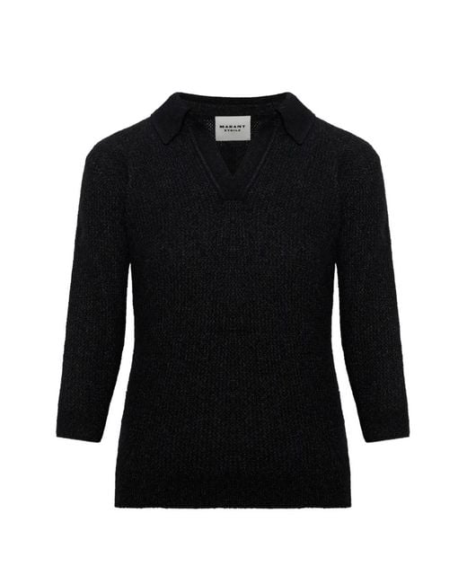 Isabel Marant Black Nathalie Polo Sweater