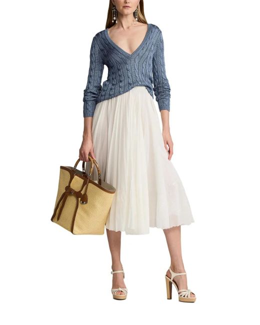 Ralph Lauren Blue Cable-Knit Jumper