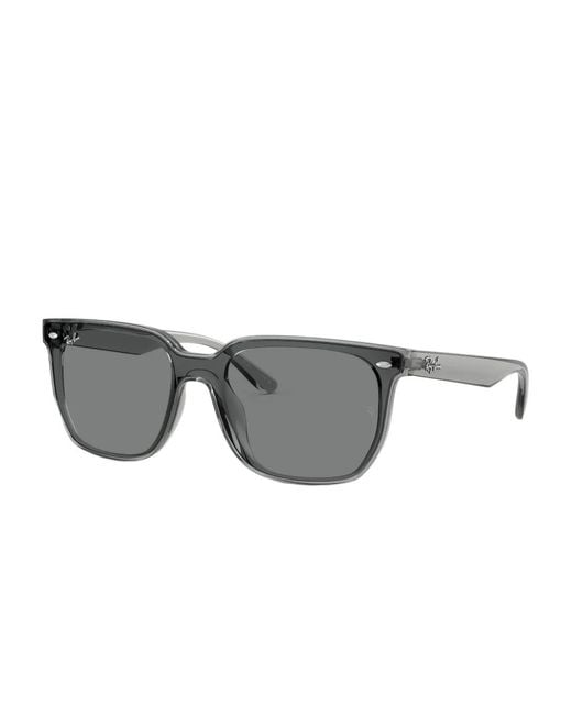 Ray-Ban Gray Square-Frame Sunglasses