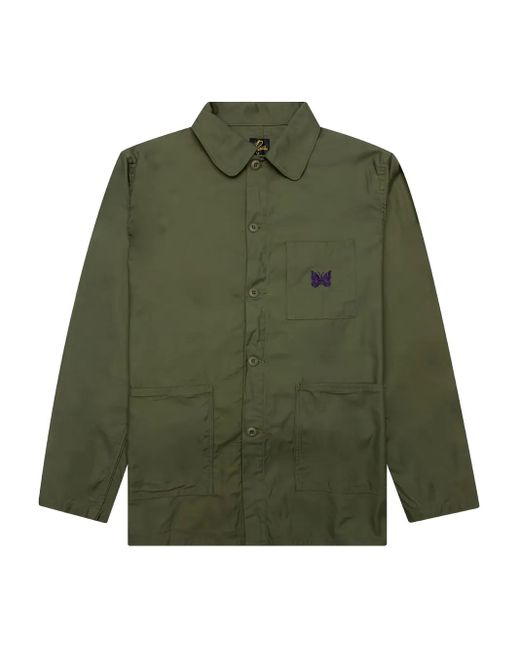 Needles Green Butterfly Embroidered Coverall Jacket for men