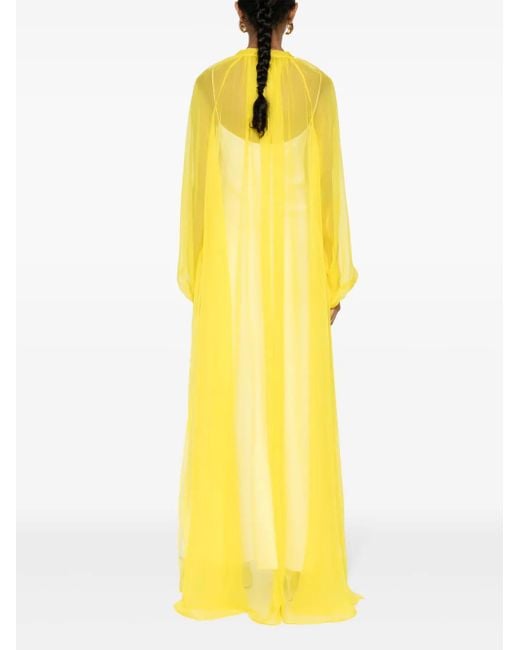 Max Mara シフォン シルクコート Yellow