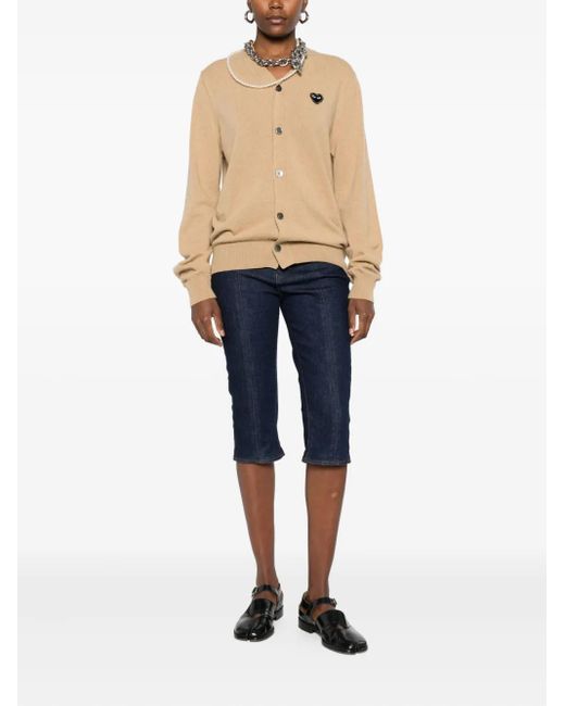 COMME DES GARÇONS PLAY Natural Logo-Heart Cardigan