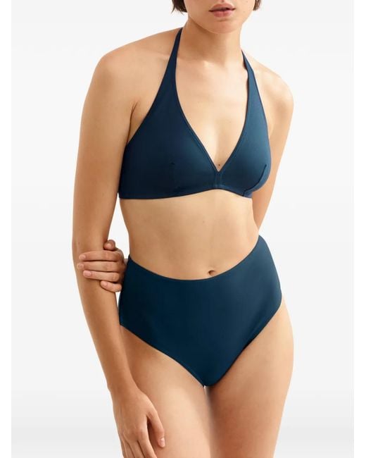 Eres Blue Gang Triangle Bikini Top