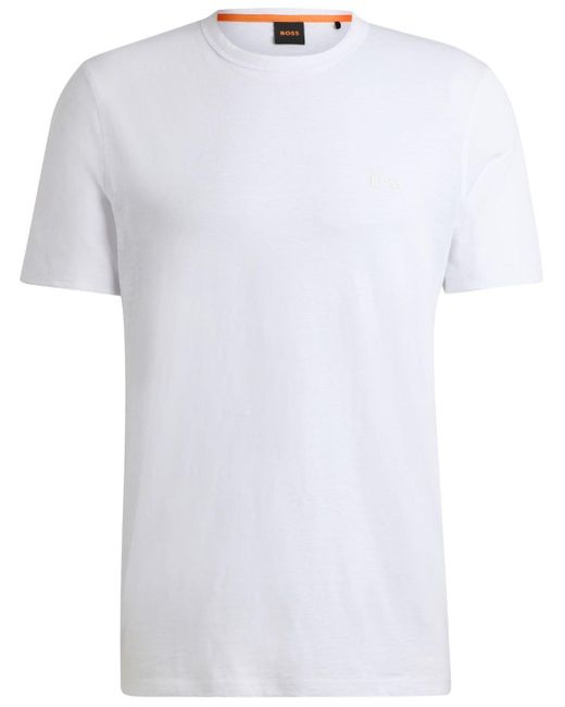 Boss T-Shirt mit Logo-Prägung in White für Herren