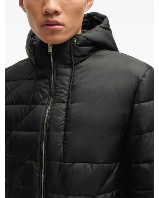 Boss Black Water-Repellent Padded Jacket for men