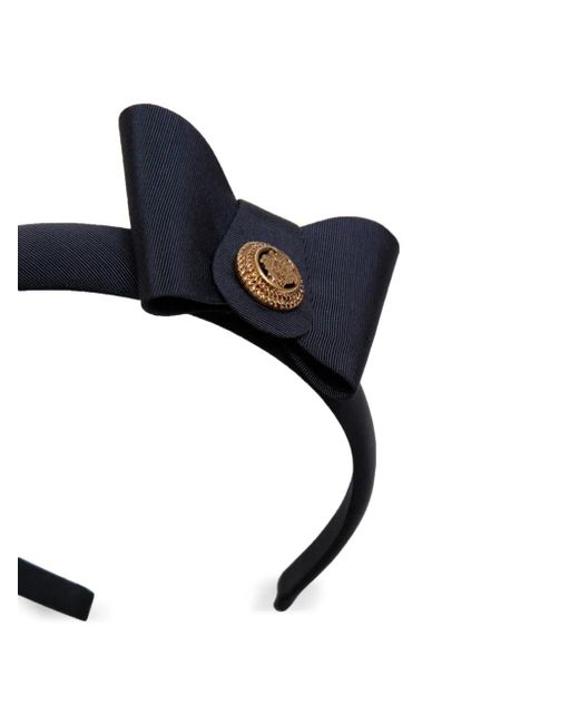 Bally Black Bow-Motif Headband