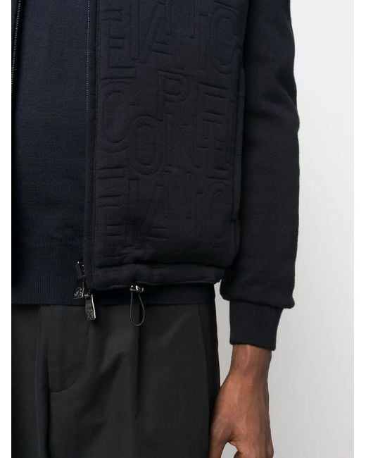 Corneliani Black Logo Bomber Jacket for men