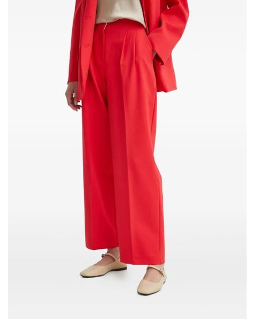 Day Birger et Mikkelsen Broek Met Geplooide Voorkant in het Red